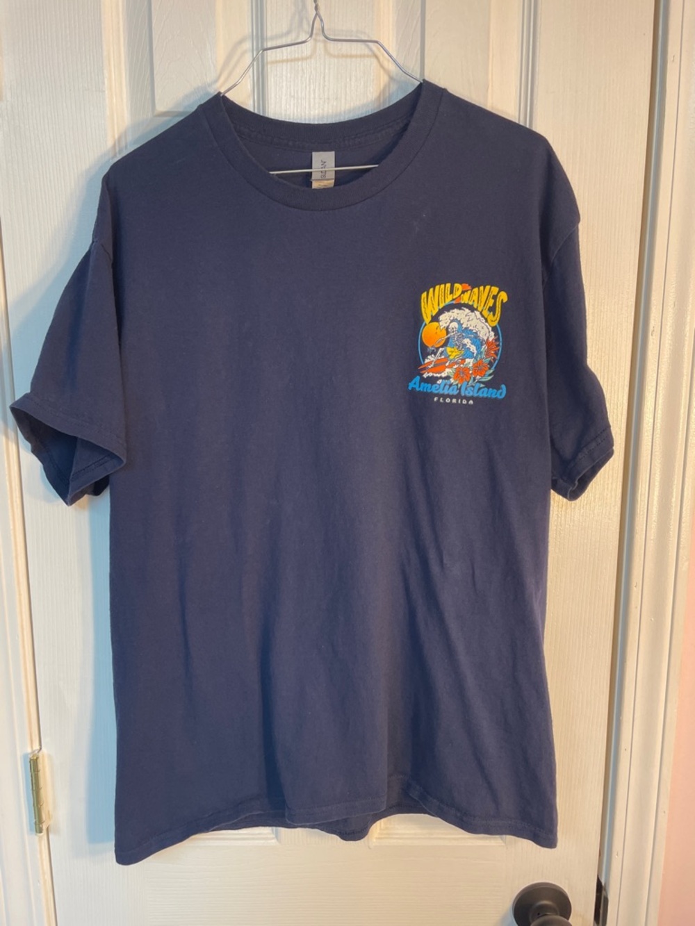 Gildan Navy Heavy Cotton Crewneck T-Shirt